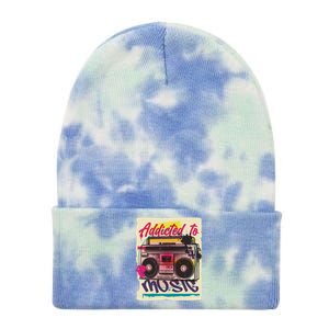 Addicted To Music Tie Dye 12in Knit Beanie