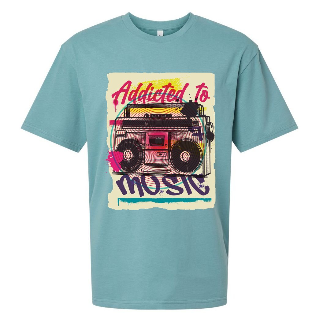 Addicted To Music Sueded Cloud Jersey T-Shirt