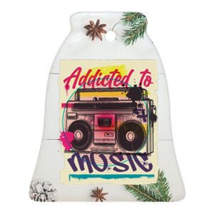 Addicted To Music Ceramic Bell Ornament