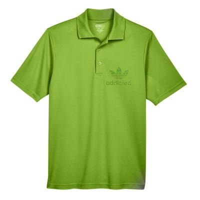 Addicted Weed Logo Men's Origin Performance Piqué Polo