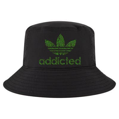 Addicted Weed Logo Cool Comfort Performance Bucket Hat