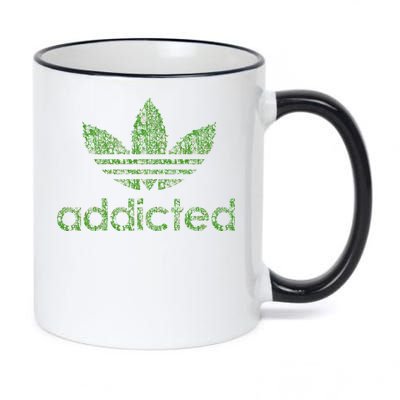 Addicted Weed Logo 11oz Black Color Changing Mug