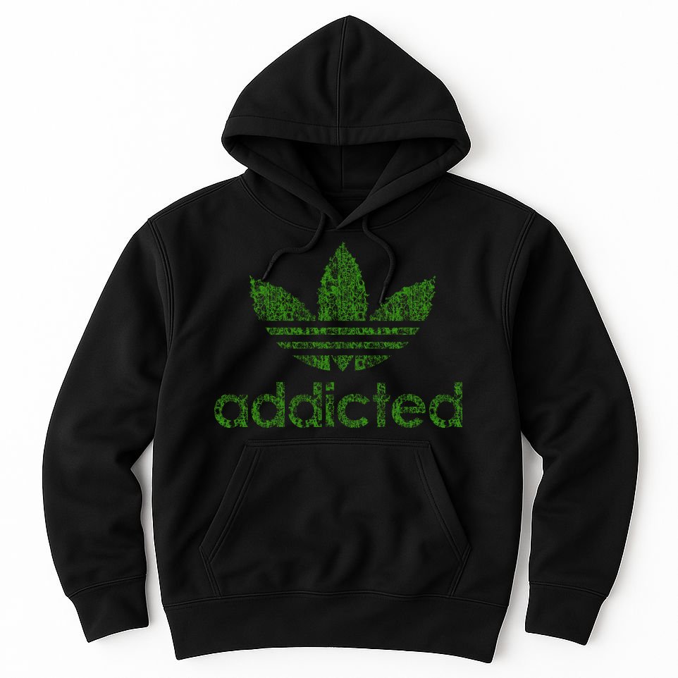 Addicted Weed Logo Hoodie TeeShirtPalace