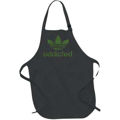 Addicted Weed Logo Full-Length Apron With Pockets