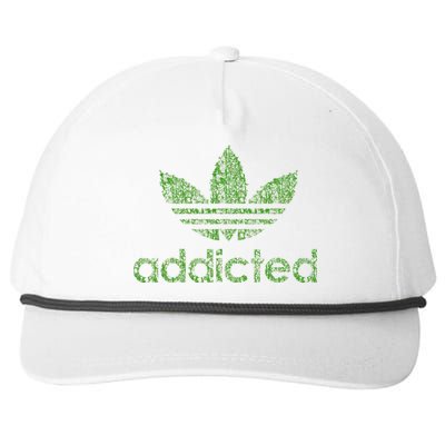 Addicted Weed Logo Snapback Five-Panel Rope Hat