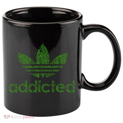 Addicted Weed Logo 11oz C Handle Ceramic Mug