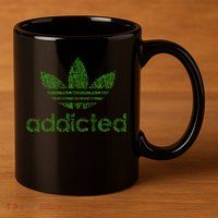 Addicted Weed Logo 11oz C Handle Ceramic Mug