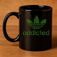 Addicted Weed Logo 11oz C Handle Ceramic Mug