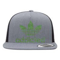 Addicted Weed Logo Flat Bill Trucker Hat