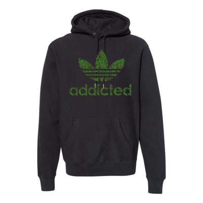 Addicted Weed Logo Premium Hoodie