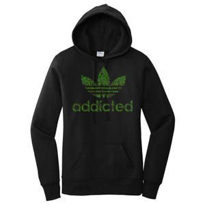 Addicted Weed Logo Women's Pullover Hoodie