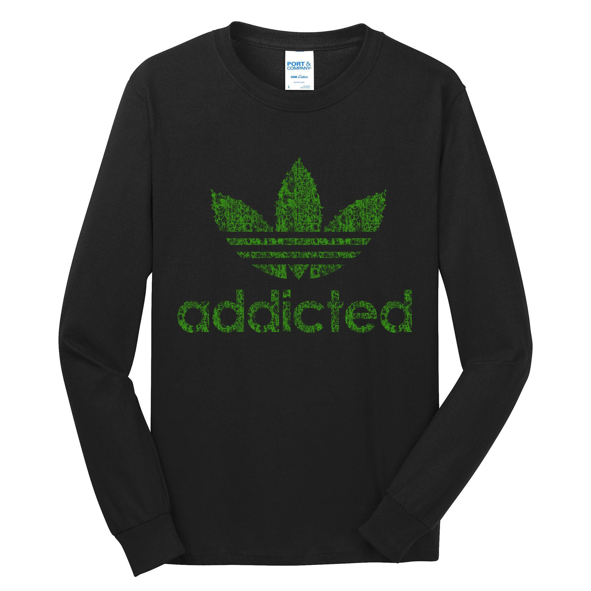 Addicted Weed Logo Tall Long Sleeve T-Shirt