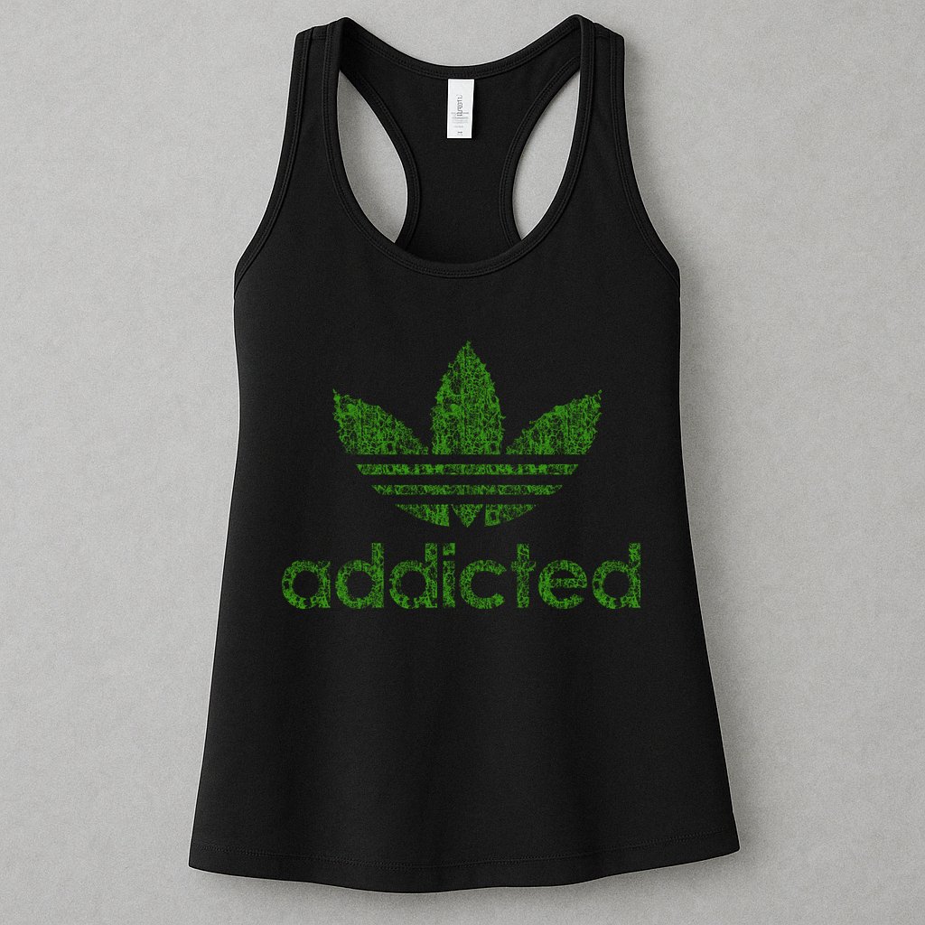 Addicted Weed Logo Womens Tank Top
