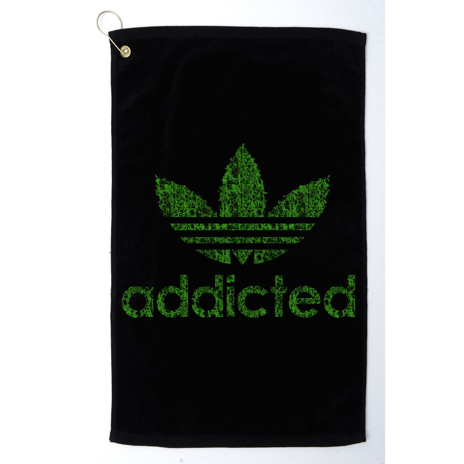 Addicted Weed Logo Golf Towel