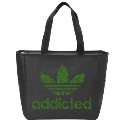Addicted Weed Logo Zip Tote Bag