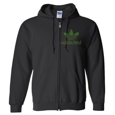 Addicted Weed Logo Full Zip Hoodie