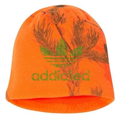 Addicted Weed Logo Kati - Camo Knit Beanie