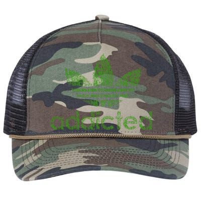 Addicted Weed Logo Retro Rope Trucker Hat Cap