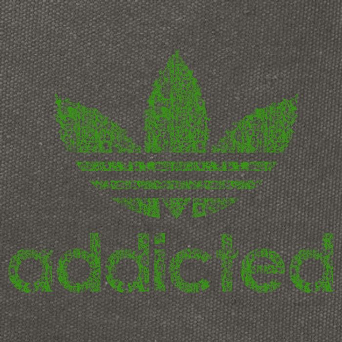 Addicted Weed Logo Cotton Canvas Backpack