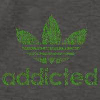Addicted Weed Logo Vector Backpack