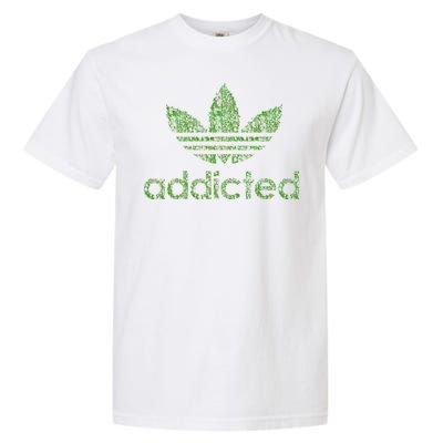 Addicted Weed Logo Garment-Dyed Heavyweight T-Shirt