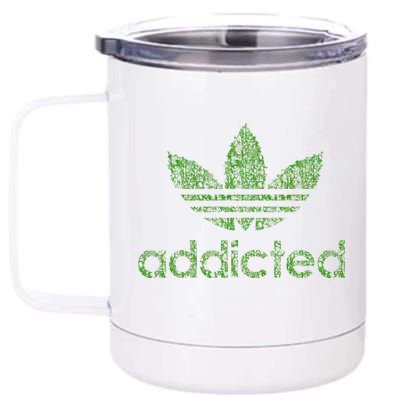 Addicted Weed Logo 12 oz Stainless Steel Tumbler Cup