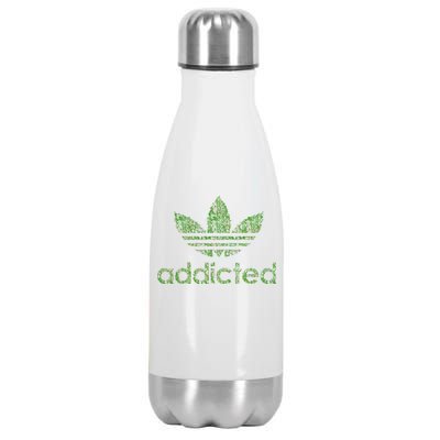 Addicted Weed Logo Stainless Steel Insulated Water Bottle