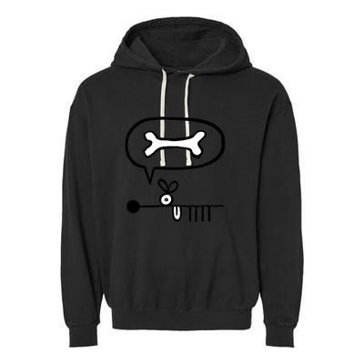 Abstract Dog Expresses Innermost Desire Garment-Dyed Fleece Hoodie