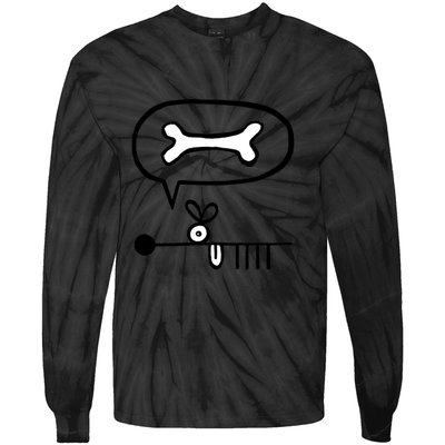 Abstract Dog Expresses Innermost Desire Tie-Dye Long Sleeve Shirt