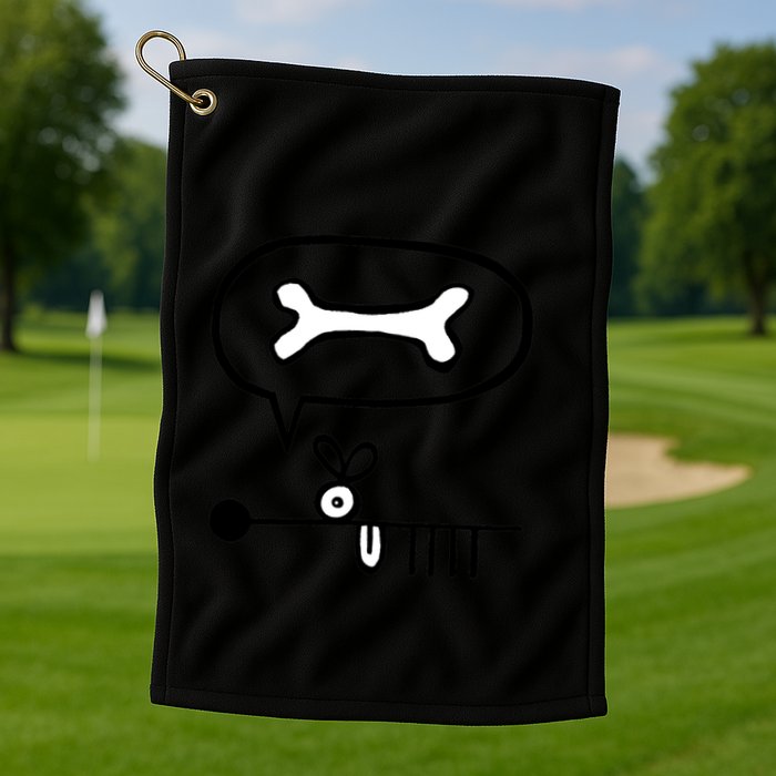 Abstract Dog Expresses Innermost Desire Golf Towel