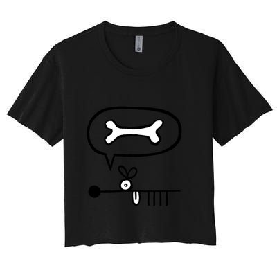 Abstract Dog Expresses Innermost Desire Crop Top