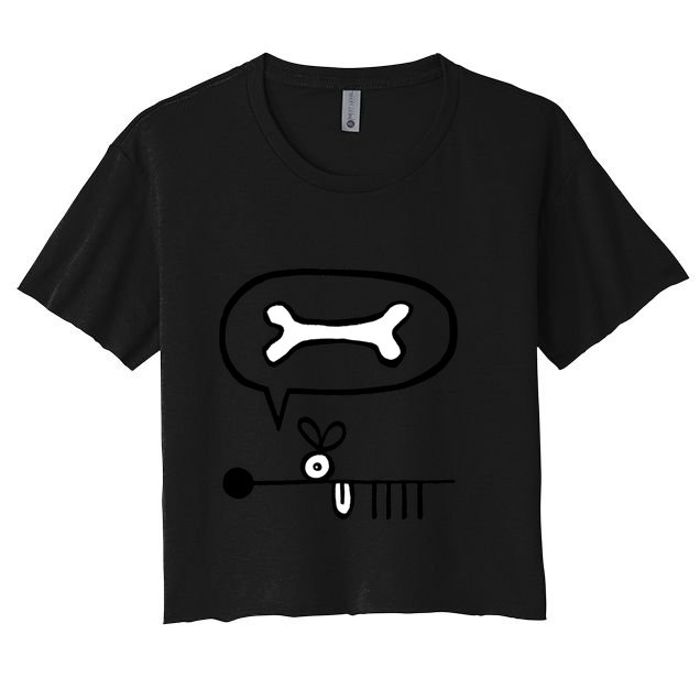 Abstract Dog Expresses Innermost Desire Crop Top
