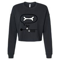 Abstract Dog Expresses Innermost Desire Cropped Pullover Crew