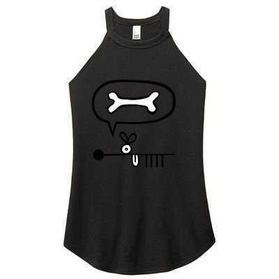 Abstract Dog Expresses Innermost Desire Women's Perfect Tri Rocker Tank
