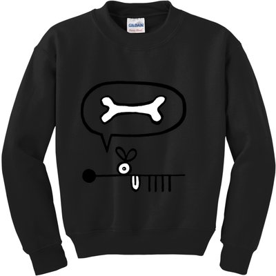 Abstract Dog Expresses Innermost Desire Kids Sweatshirt