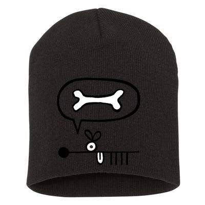 Abstract Dog Expresses Innermost Desire Short Acrylic Beanie