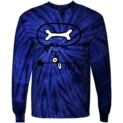 Abstract Dog Expresses Innermost Desire Tie-Dye Long Sleeve Shirt