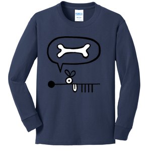 Abstract Dog Expresses Innermost Desire Kids Long Sleeve Shirt