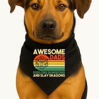 Awesome Dads Explore Dungeons DM RPG Dice Dragon USA-Made Doggie Bandana