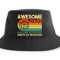 Awesome Dads Explore Dungeons DM RPG Dice Dragon Sustainable Bucket Hat