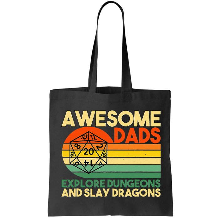 Awesome Dads Explore Dungeons DM RPG Dice Dragon Bag