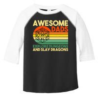 Awesome Dads Explore Dungeons DM RPG Dice Dragon Toddler Fine Jersey T-Shirt