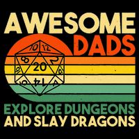 Awesome Dads Explore Dungeons DM RPG Dice Dragon Wool Snapback Cap