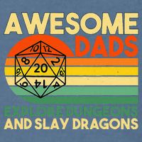 Awesome Dads Explore Dungeons DM RPG Dice Dragon Garment-Dyed Sweatshirt