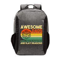 Awesome Dads Explore Dungeons DM RPG Dice Dragon Vector Backpack