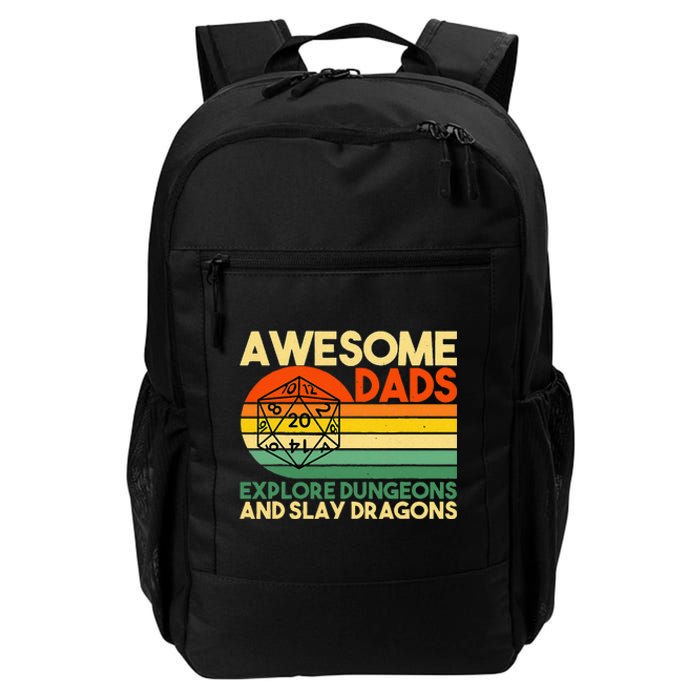 Awesome Dads Explore Dungeons DM RPG Dice Dragon Daily Commute Backpack