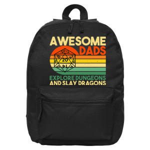 Awesome Dads Explore Dungeons DM RPG Dice Dragon 16 in Basic Backpack