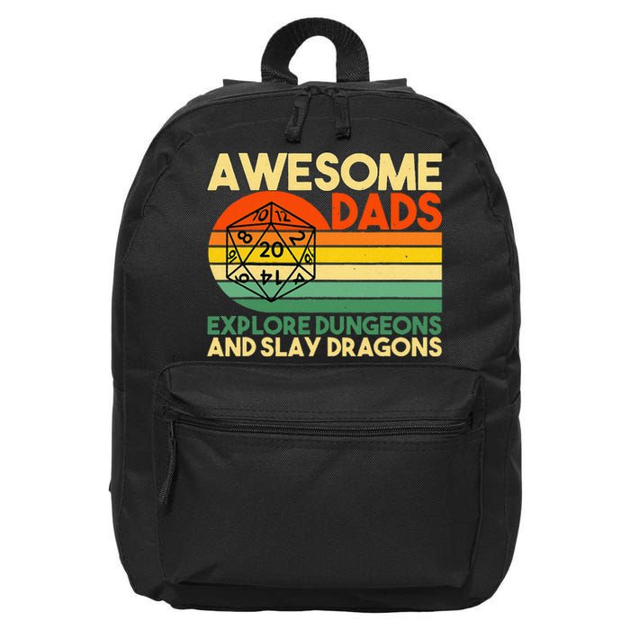 Awesome Dads Explore Dungeons DM RPG Dice Dragon 16 in Basic Backpack