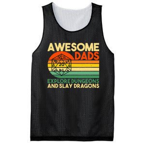 Awesome Dads Explore Dungeons DM RPG Dice Dragon Mesh Reversible Basketball Jersey Tank