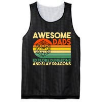 Awesome Dads Explore Dungeons DM RPG Dice Dragon Mesh Reversible Basketball Jersey Tank